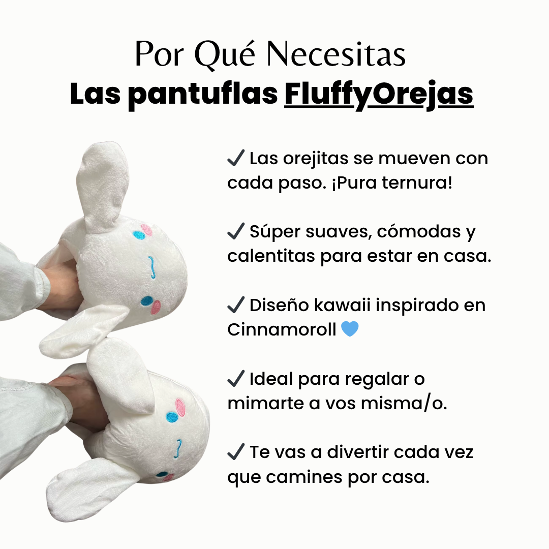 Pantuflas Fluffy con Orejas Mágicas