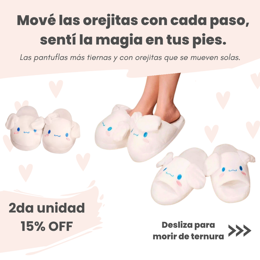 Pantuflas Fluffy con Orejas Mágicas